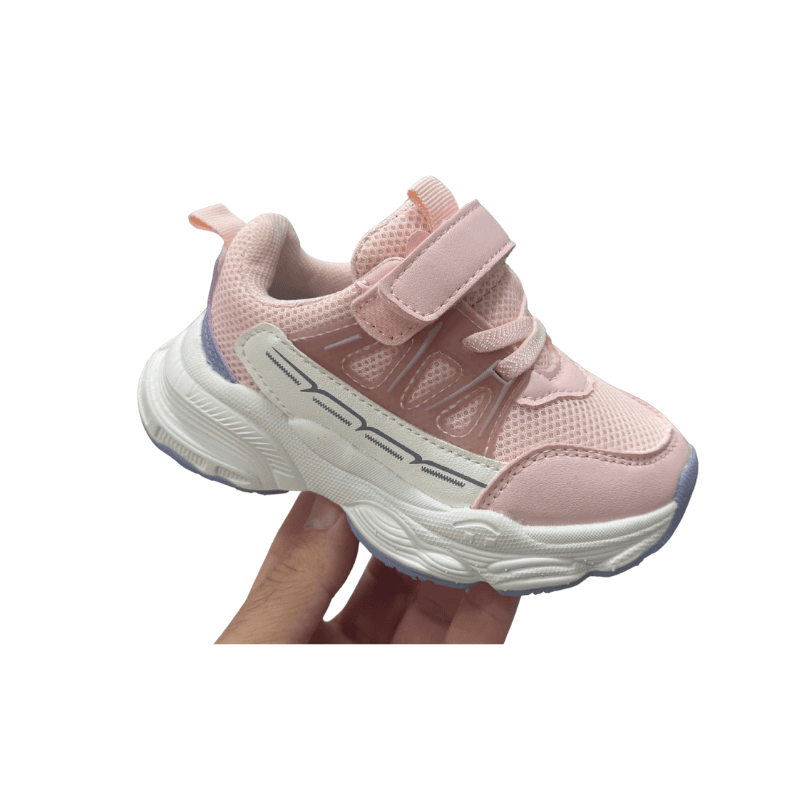 Basket Fille Rose Pastel Mesh Sport