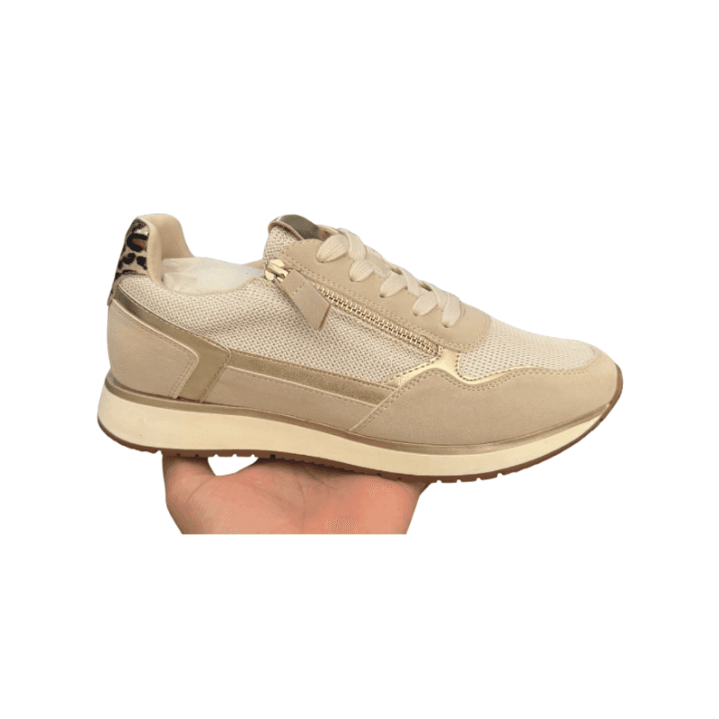 Basket Fille Beige Runner Zip Léopard 36-41
