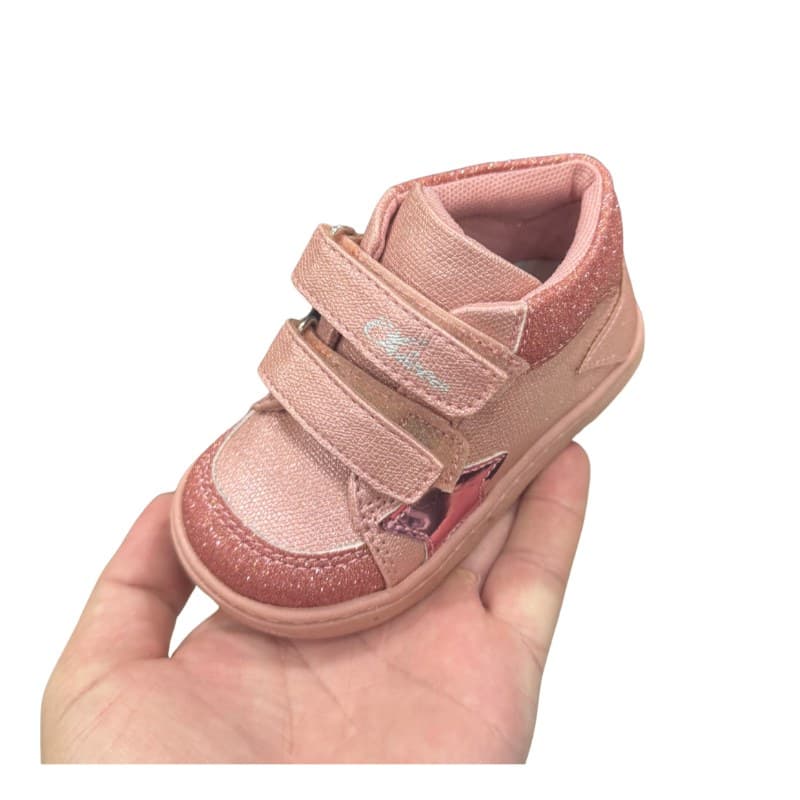 Baskets bébé fille Chicco rose pailletées étoile