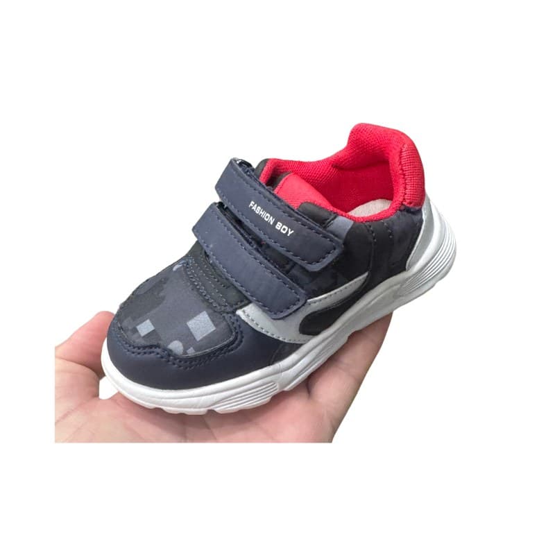 Baskets bébé garçon Chicco bleu marine et rouge