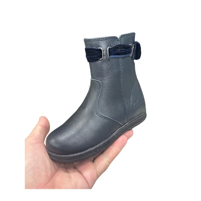 Bottes bébé fille Chicco bleu marine nœud velours
