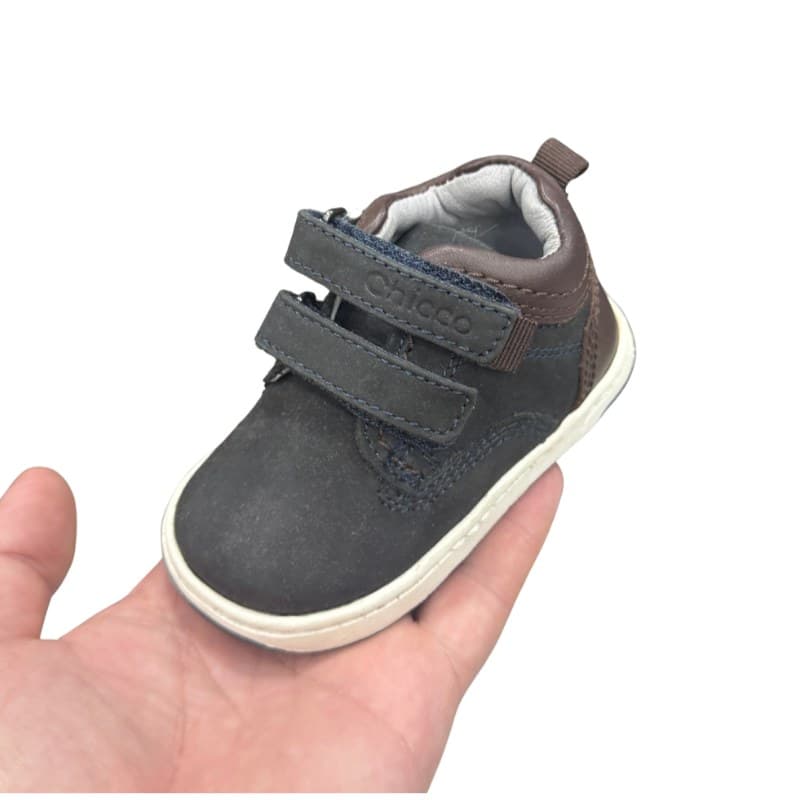 Bottines bébé garçon Chicco bleu marine et marron