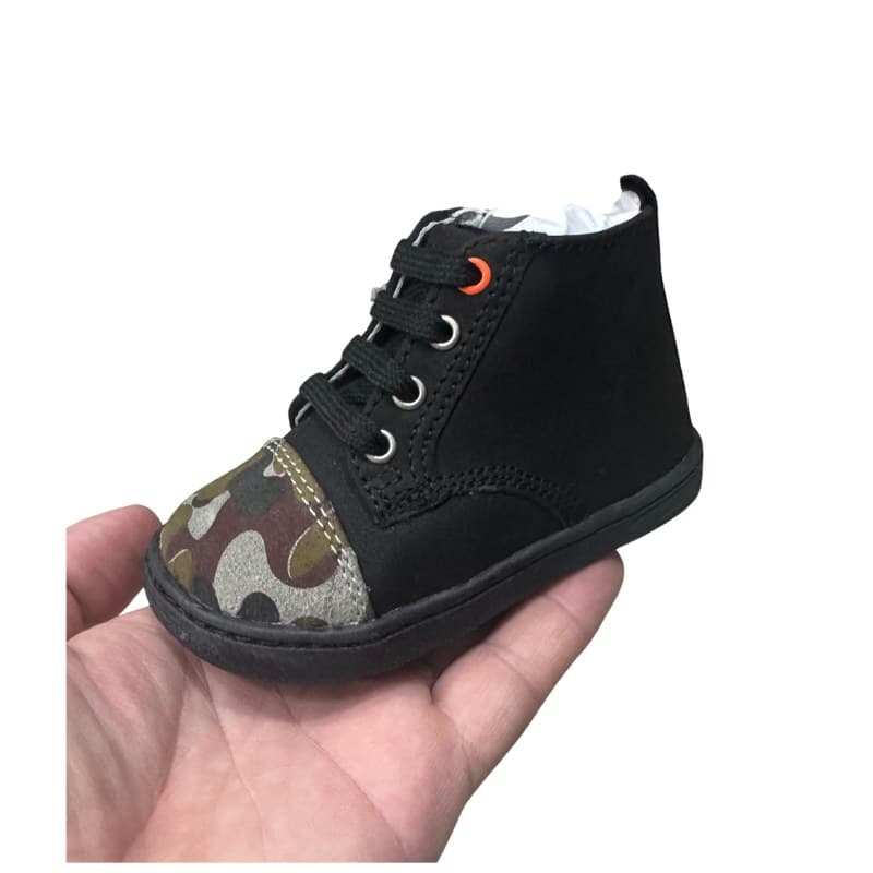 Bottines bébé garçon Chicco noir et camouflage