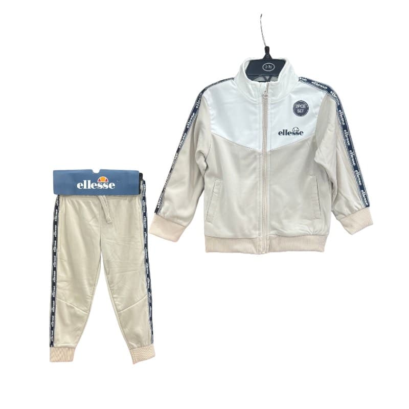 Survêtement garçon Ellesse beige et blanc