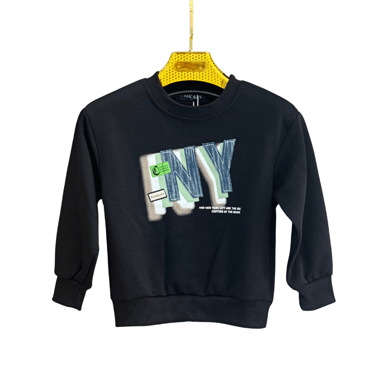 Sweat garçon Free Boy New York – Bleu marine