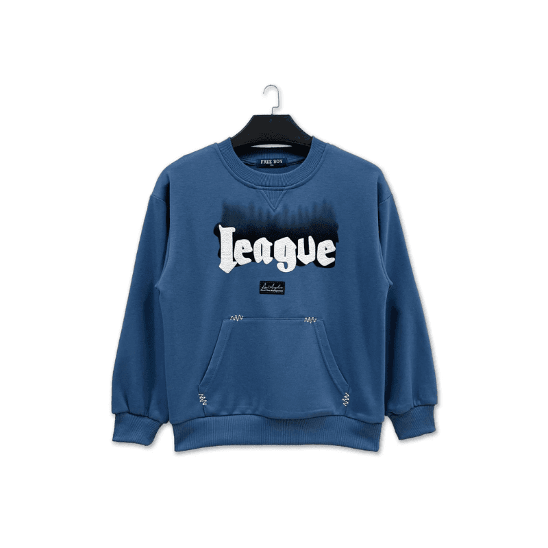 Sweat garçon League – Bleu