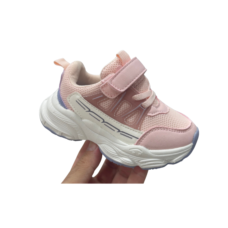 Basket Fille Rose Pastel Mesh Sport