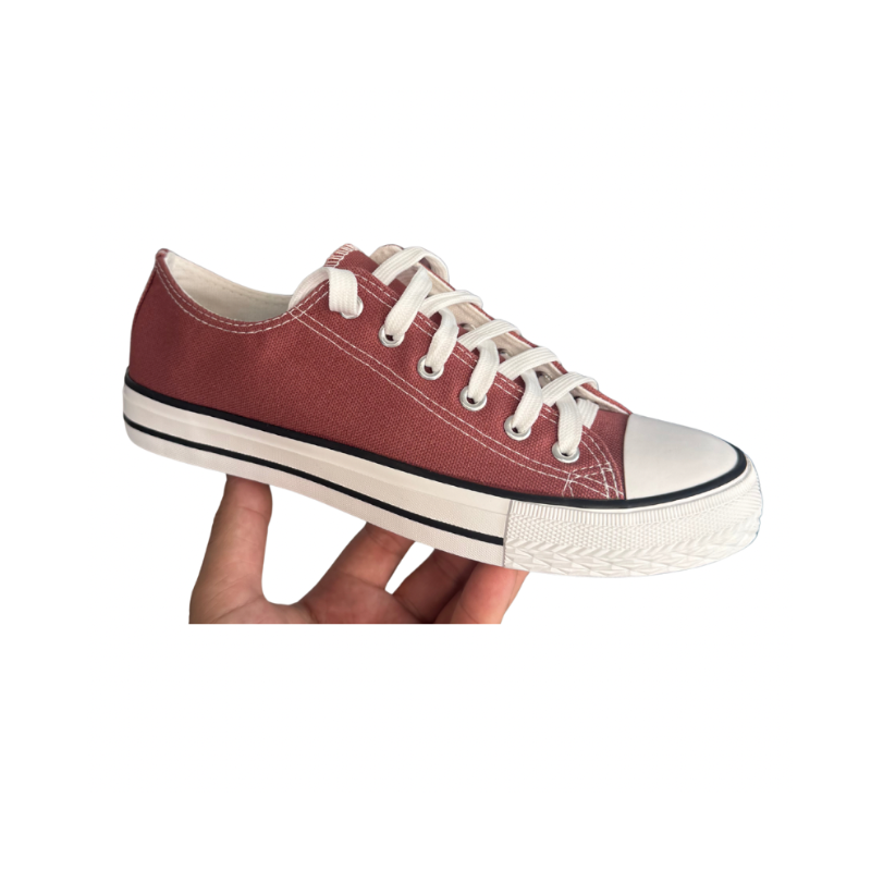 Basket Toile Style Converse | Vert, Bordeaux, Marron & Gris | Pointure 36-41