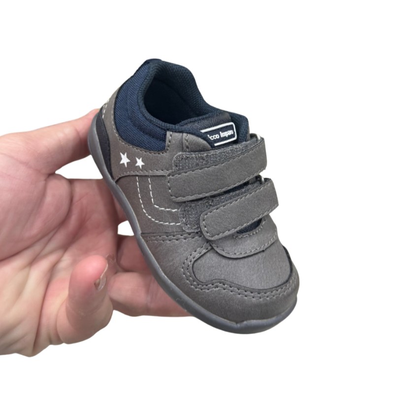 Baskets bébé garçon Chicco Imparo gris étoiles