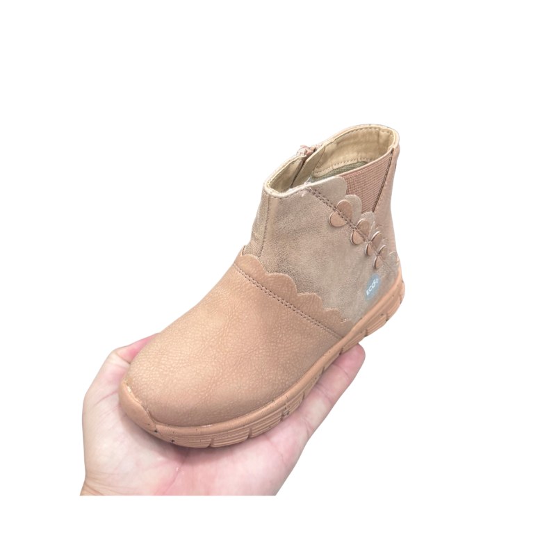 Bottines bébé fille Chicco rose poudré festonnées