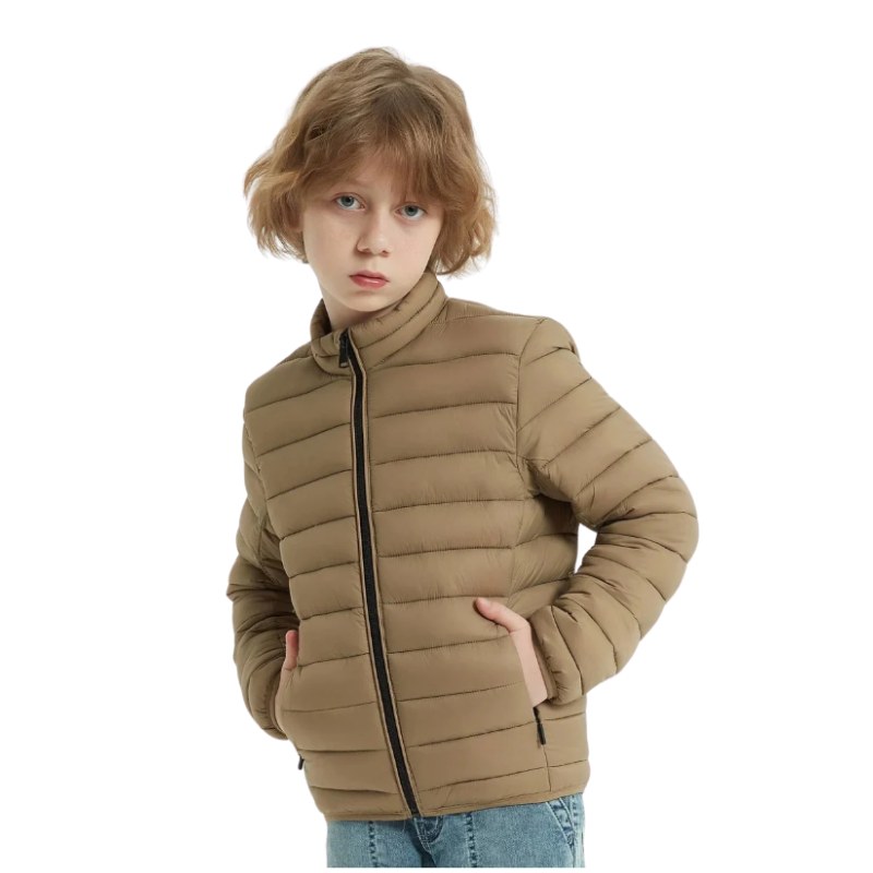 Doudoune Kymaxx marron portée