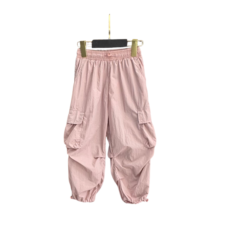 Pantalon fille parachute – Rose