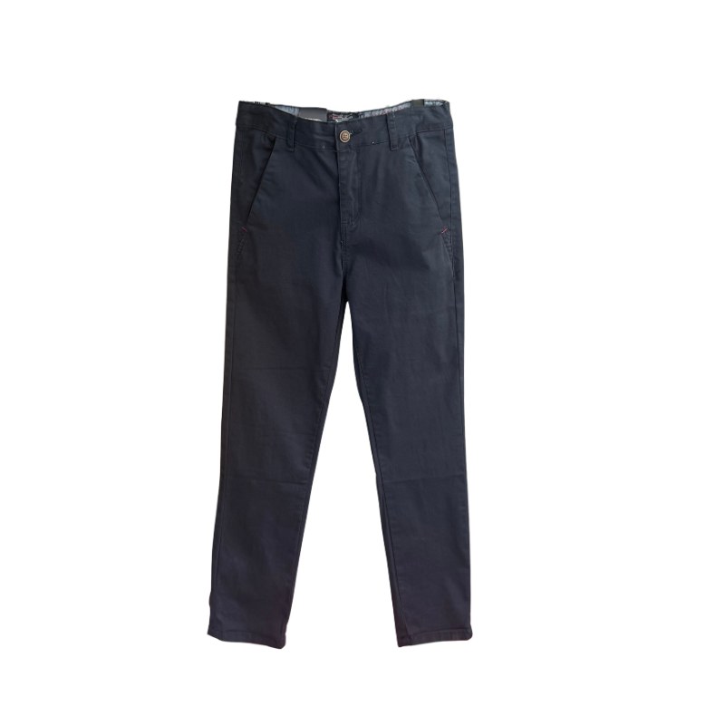 Pantalon chino garçon en toile – Noir