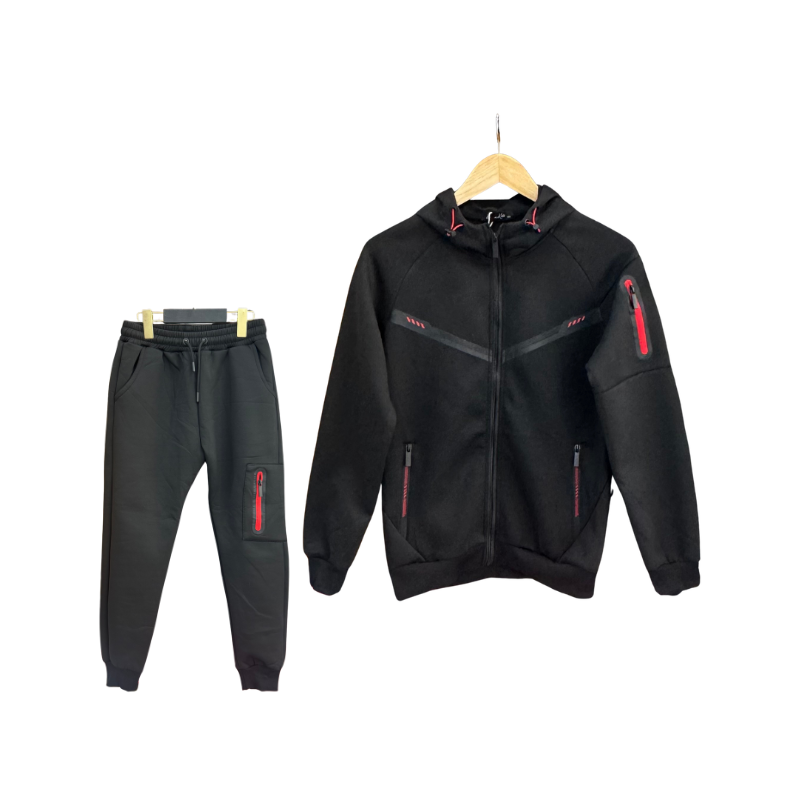 Jogging garçon – Noir / Rouge