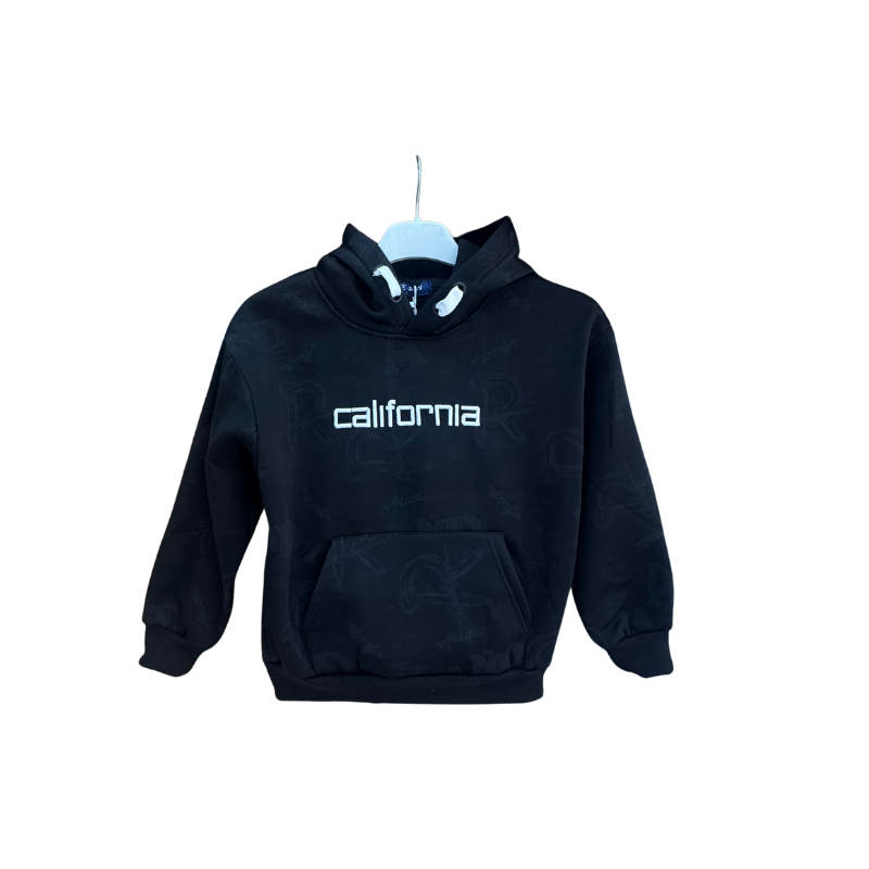 Sweat à capuche garçon California – Noir