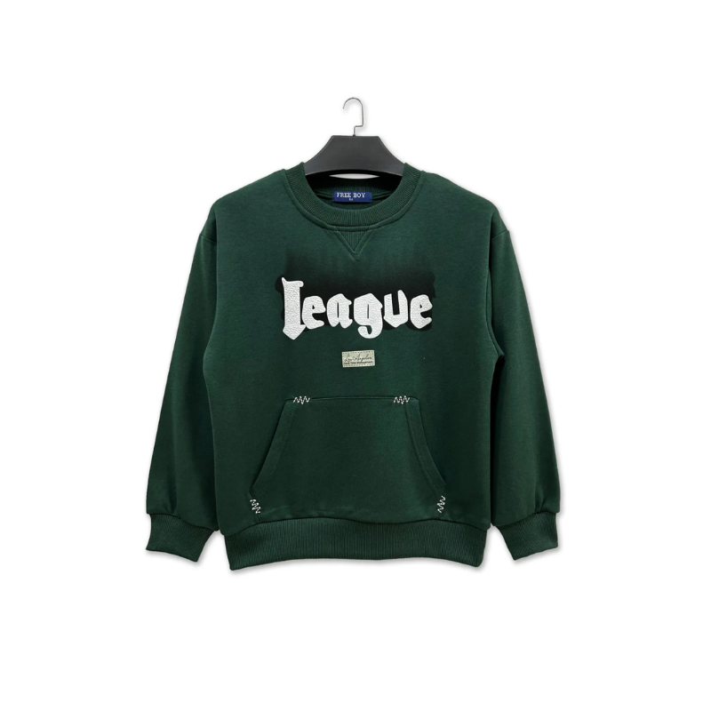 Sweat garçon League – Vert